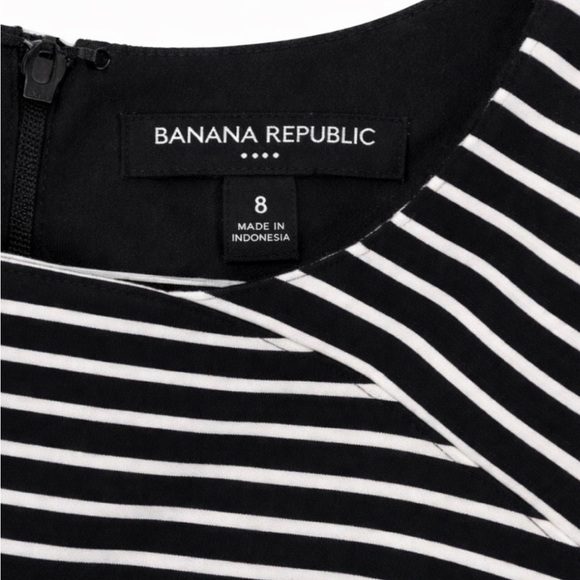 Banana Republic Black and White Strapless Stripe Dress - Picture 2 of 4